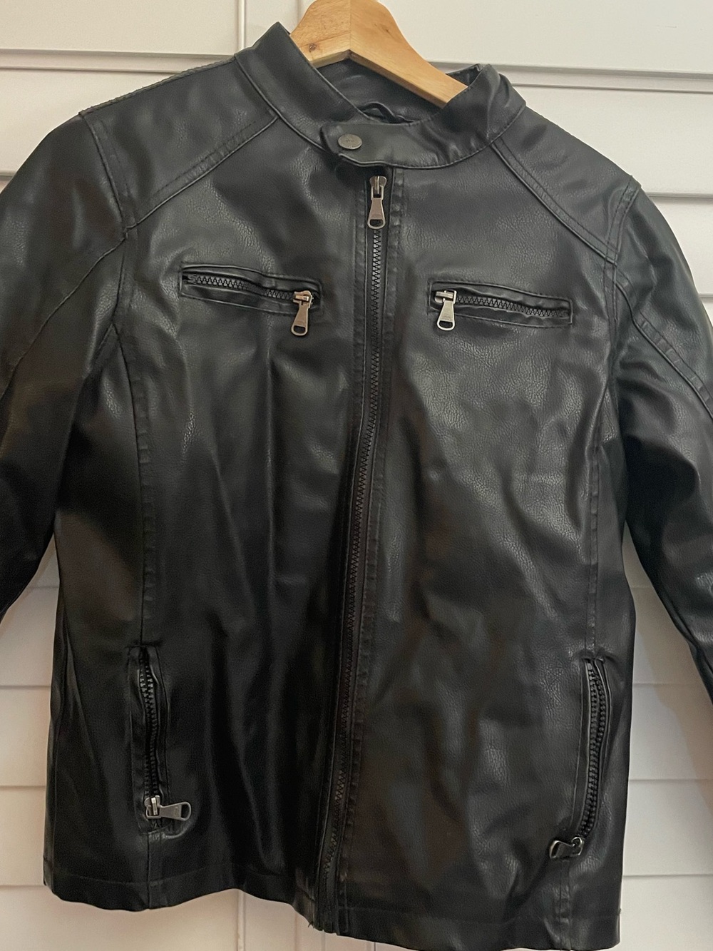 Urban Republic Black Faux Leather Moto Jacket 14/16